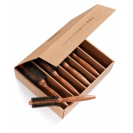 Kit x5 Spazzole Tek in Legno di Mogano - Setole Cinghiale