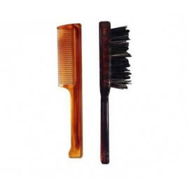 Set Pettine + Spazzola per Barba e Baffi